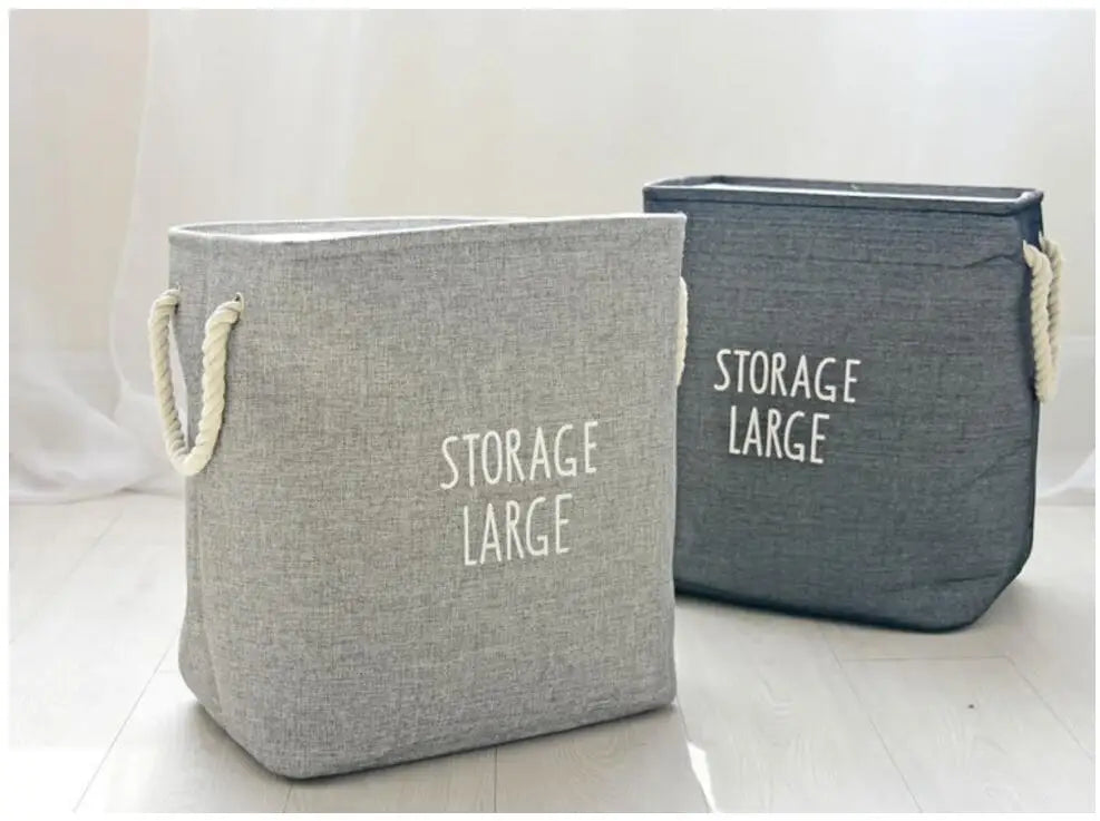 Upscale Home Foldable Bathroom Dirty Clothes Laundry Storage Buckets box Bag Kids Toy Double layer thick Storage Basket AU680